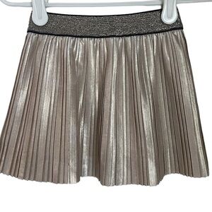 Kate Spade “Skirt the Rules” Baby Girls Metallic Gold Pleated Skirt Size 18 mo
